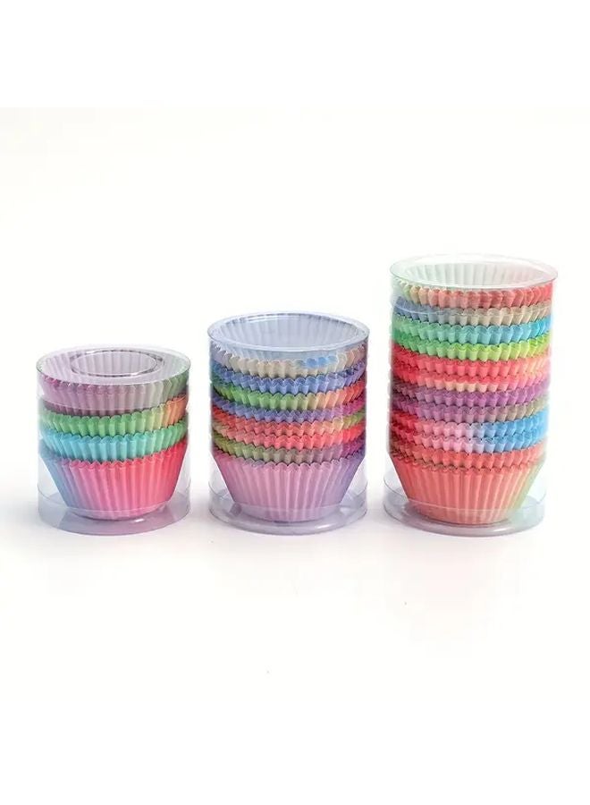 300PCS Gradient Color Cake Paper Cups Set Muffin Baking Tools Oven Home - Image 3